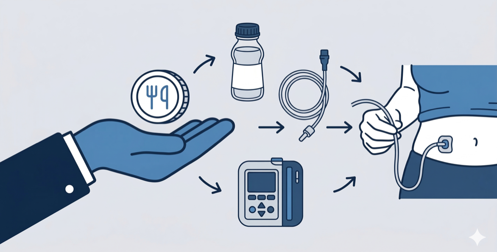 Tube Feeding Support illustration